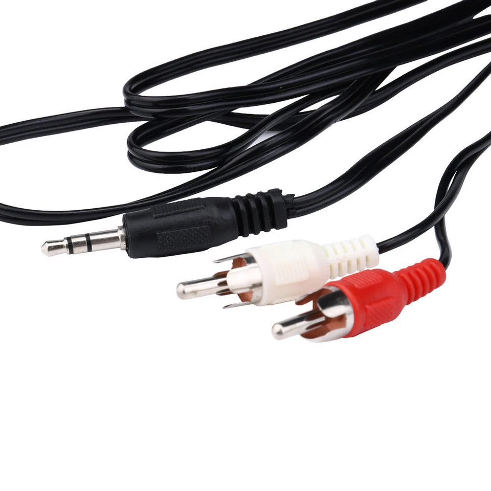 Cable adaptateur Audio Stereo 120cm Jack 3,5mm Male to 2x RCA Male audio adapter - Photo 3/4