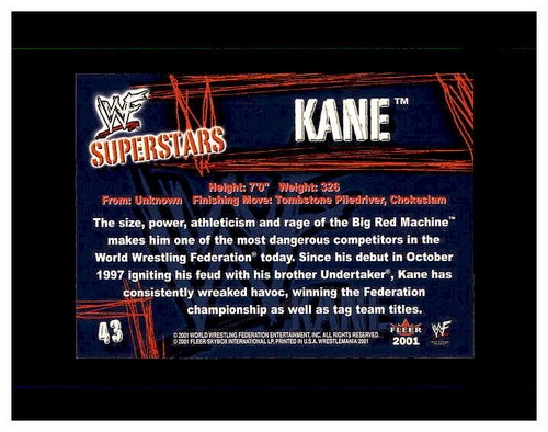 2001 FLEER WWF WRESTLEMANIA TRADING CARD YOU PICK SEE SCANS OF EVERY CARD - Picture 80 of 184