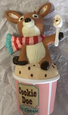Hallmark Keepsake Ornament 2021 Cookie Doe dough reindeer ice cream. 