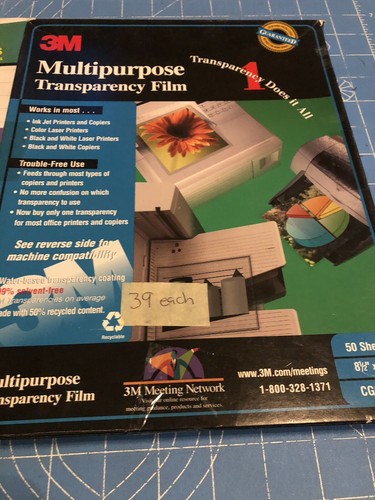 71 Sheets 3M & JM Transparency Film Printer Paper for Copiers & Laser Printers - Picture 5 of 7