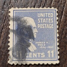 1938 Presidential Series U.S. Postage 11 Cent James Polk Scott #6 Canceled
