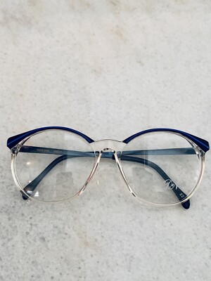 RARE NOS Vintage LEONHARD DE NEFFE 348 Unisex Eyeglasses Frames 58-17-110 BLUE