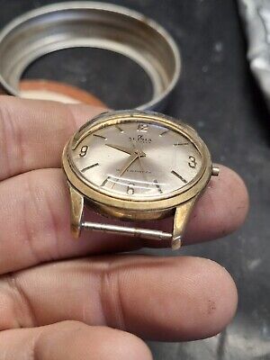 Alpha 17 Jewel Gold Tone Mens Vintage 1960s Watch Mechanical Alpha 17 Jewel Gold Tone Mens Vintage 1960s Watch Mechanical