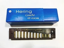 Hohner 270 or Hering Chromatic 48 Harmonica Replacement Reedplate/Comb Combo