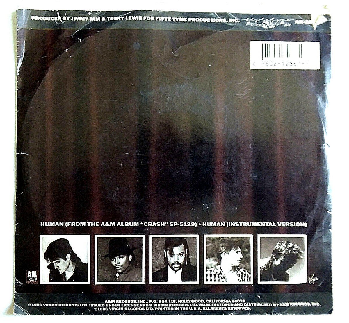 HUMAN LEAGUE - I'm Only Human 45 RPM Vinyl Record AM-2861 PICTURE