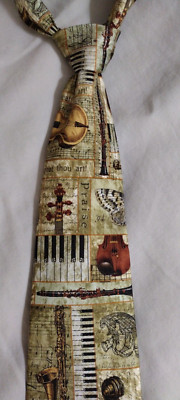 EAGLE NECKWEAR 100% SILK MUSICIAL SHIPS FREE