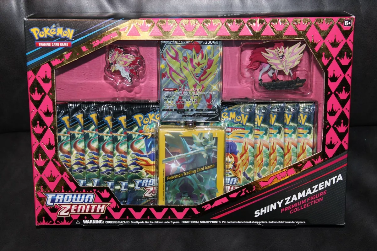  Pokemon Crown Zenith Shiny Zacian Premium Figure Collection :  Toys & Games