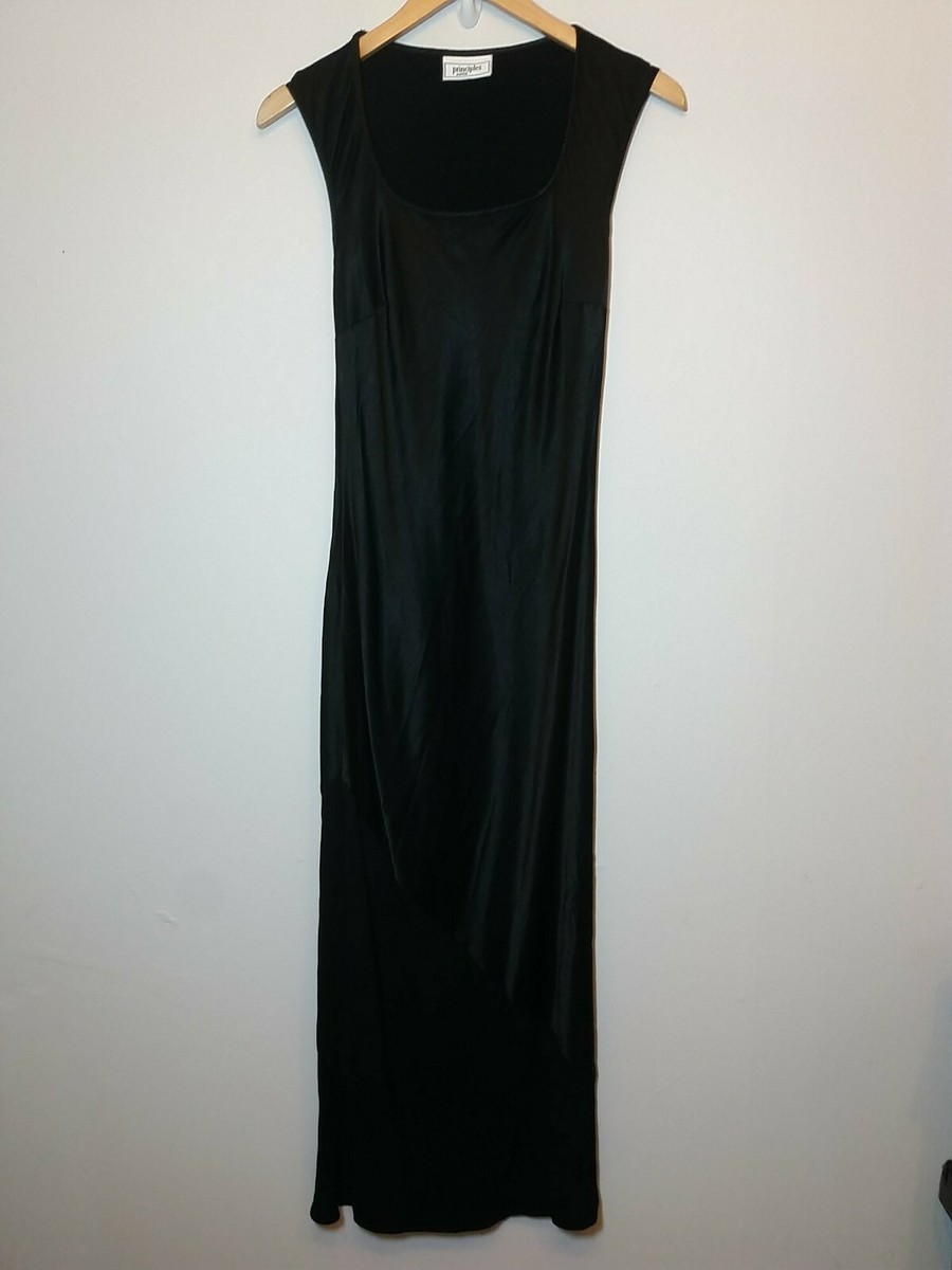 PRINCIPLES PETITE DRESS SIZE 12 LONG BLACK STRETCH PLAIN SLEEVELESS  OCCAISIO zz1