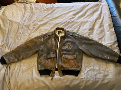 Vintage Avirex 1987 Bomber Leather Jacket 