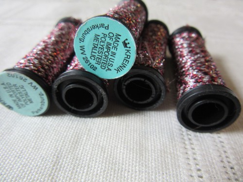 5 Kreinik Metallics #135 MUTICOLOR Fine #8 Braids Thread lot - Picture 5 of 5