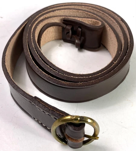 AMERICAN REVOLUTION CIVIL WAR MUSKET RIFLE LEATHER CARRY SLING-BROWN-LOT OF 4