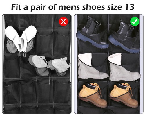 Stiefel hängende Schuh Organizer für Schrank 12 extra große Netztaschen über dem... - Bild 3 von 7