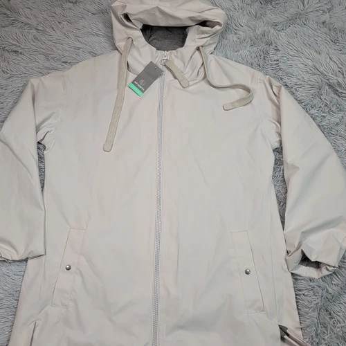 OFF WHITE 44 North Jacket Donna M Off White Impermeabile Cappuccio Gorpcore Tasche Zip Nuovo