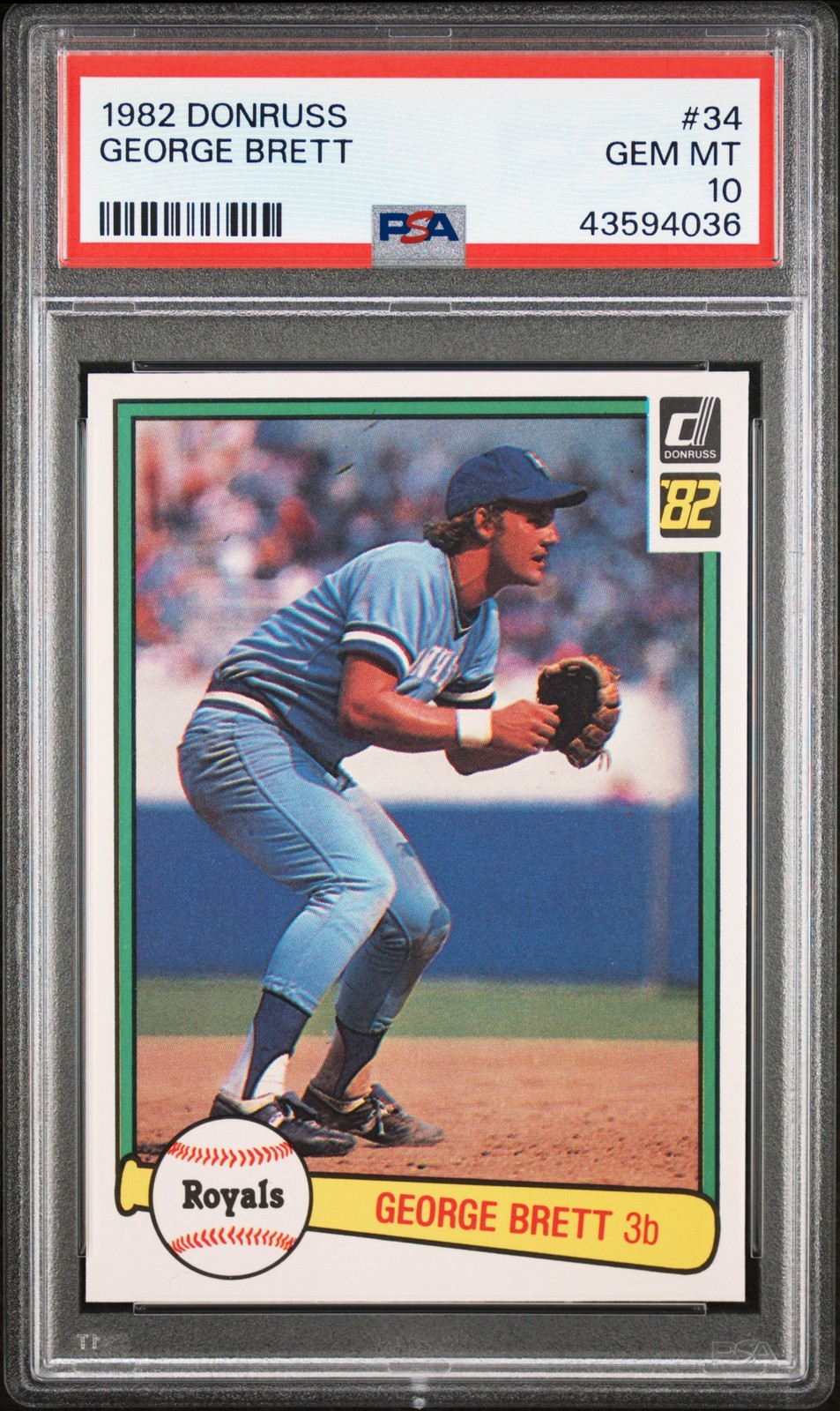 1982 DONRUSS #34 GEORGE BRETT PSA 10
