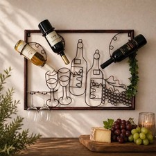 Wandbild Weinregal 091975 Flaschenständer Me...