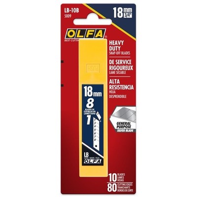 OLFA 5009 LB10B SnapOff Heavy Duty Blade, 10 Pack