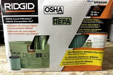 Wet/Dry Vac OSHA Compatible Kit with HEPA Level Filtration, Cyclonic Dust Bags