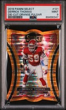 2019 Panini Select Derrick Thomas Orange Pulsar Die Cut /11 PSA 9