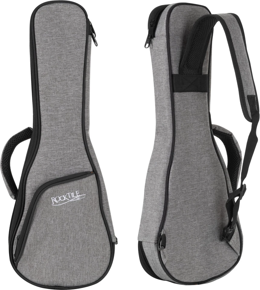 Housse pour Ukulélé Soprano Etui Gigbag avec Rembourrage de Transport en Gris - Photo 1/4