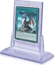 Magnetic Card Holders for Trading Cards, 35pt Acrylic 1 Holder & 1 Stand 