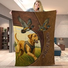 Personalized Labrador Retriever Hunting Ducks Hunting Season Dog Lovers Blanket