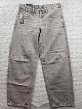 Wild Fable Jeans Womens 8 Gray Mid Rise Barrel Leg Rigid Denim 32 Inseam