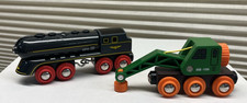 BRIO Wooden Crane/Bullet Train Car Set of 2