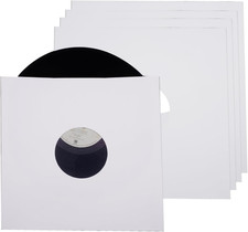 12 Inch Record Inner Sleeves, 20 Pack Heavyweight White Kraft Paper Vinyl