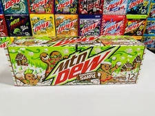 *Rare* 🎄Christmas Mountain Dew Gingerbread Snap’d Full Case (12) 12oz Cans !!