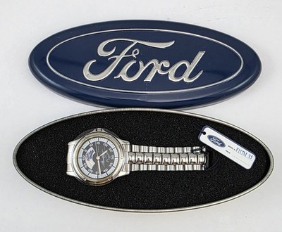 Rare Triple‎ Animated Ford Mustang Watch F117M - 3 Rotating Cars New Battery Vtg Rare Triple Animated Ford Mustang Watch F117M S5-3  main image 3