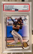 2022 Bowman 1st Paper Prospects James Wood BP-108 PSA 10