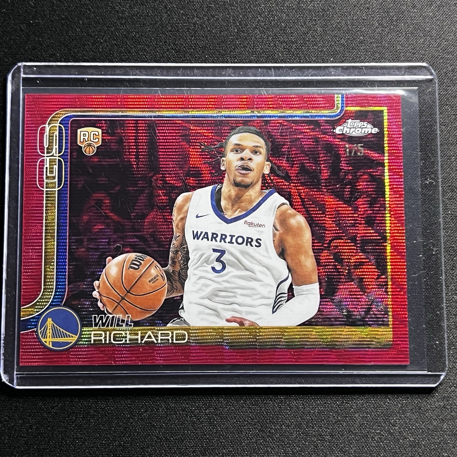 2025-26 Topps Chrome - Will Richard #287 Red Wave Refractor /5 (RC)
