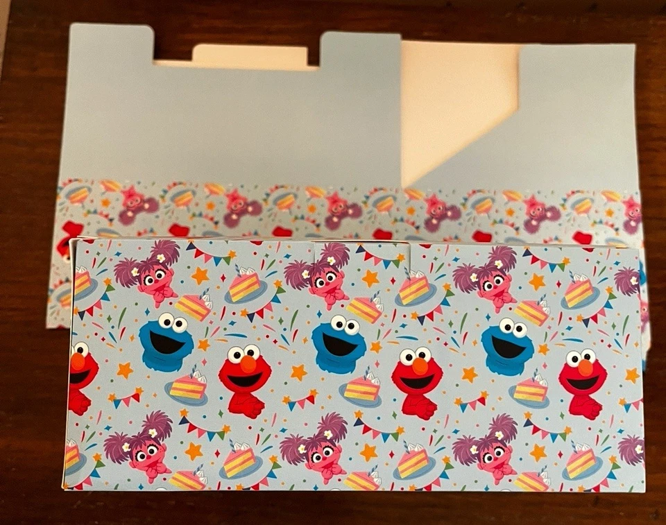 SESAME STREET -18 Piezas Fiesta (o Año Rd) Ventana Caja Golosinas Set (3 Juegos de 6) Pañuelos Foto 4 de 4