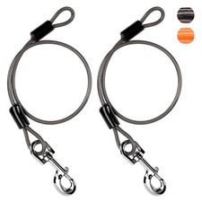 Chew Proof Dog Leash Extender, 24 Wire Rope Extension for Small, Medium, Larg...