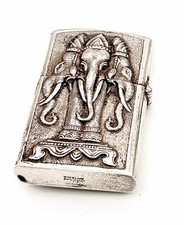 Sterling Silver Siam/Thailand Lighter CASE Goddess/Elephant/Dancer 28 Grams