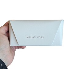 MICHAEL KORS White Hard Sunglass Snap Case Replacement Eyewear Clam Shell