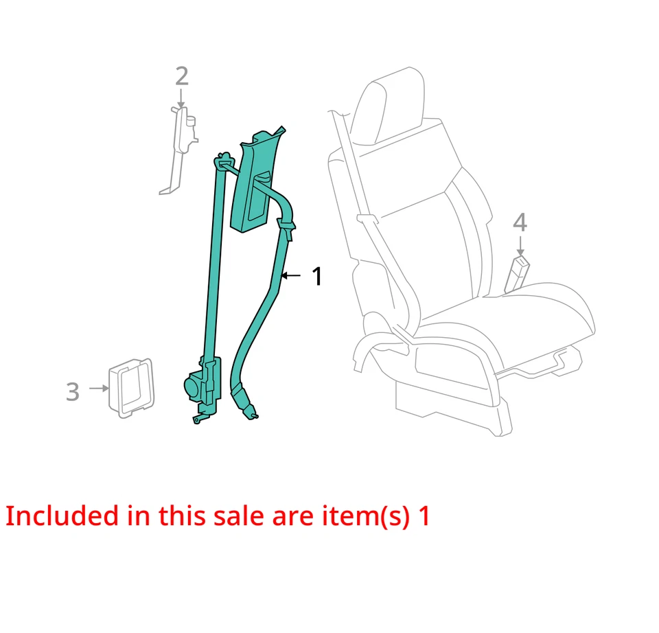 Seat Belt Front Bucket Seat Driver Retractor Fits 09-12 LIBERTY 2998774 Foto 3 de 4