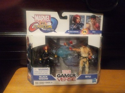 Marvel (2018) Gamer Verse vs Capcom Infinite ~ 4'' BLACK WIDOW vs RYU Figures