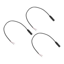 3pcs 3.5mm Female Jack 1/8" TRS 2 Plug 34mm 26AWG Pole Cable, 11.8inches