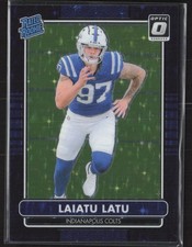 2024 Donruss Optic #13 Laiatu Latu 2014 Retro Series Purple Stars #/25 Rookie RC