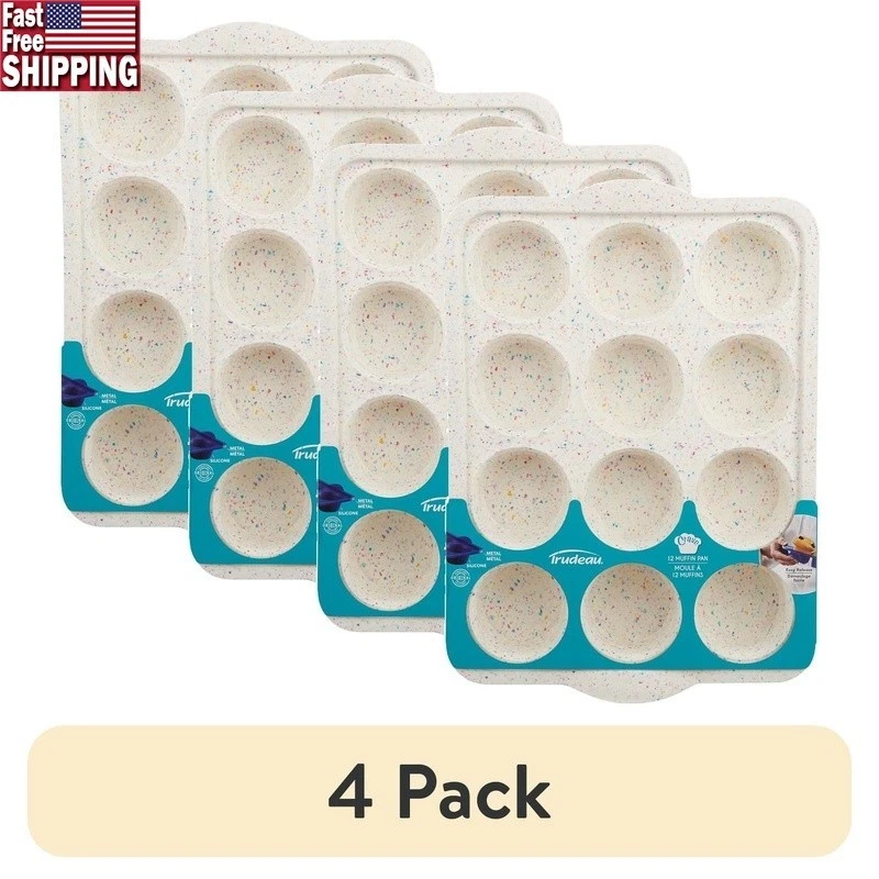 Silicone Muffin Pan 12 Count Nonstick Dishwasher Safe Reinforced Steel Frame New