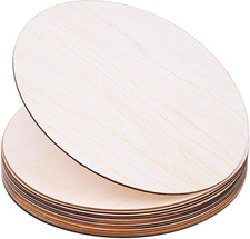 Wood Circles for Crafts, 12 Pack 12 Inch Unfinished Wood Rounds Wooden