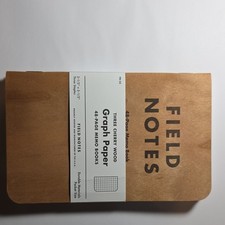 Field Notes Three Cherry Wood Graph Paper Mem...