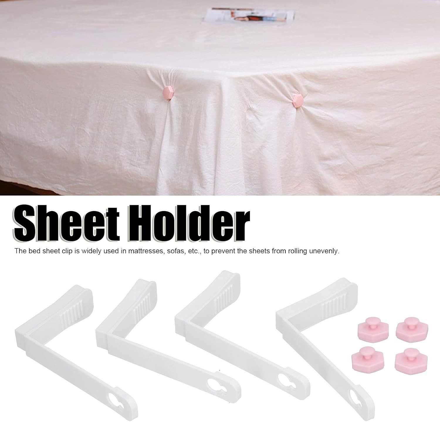 Yosoo Bed Sheet Corner, 4PCS Invisible Clip Holders for Mattresses... 