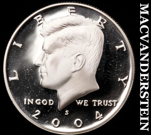 2004-S Silver Kennedy Half Dollar-Choice Gem Proof Lustrous No Reserve #i3117