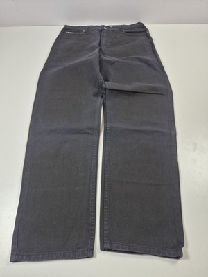 Calvin Klein Easy Fit Jeans Mens 36x34 Black Classic Tapered Leg High Rise Denim
