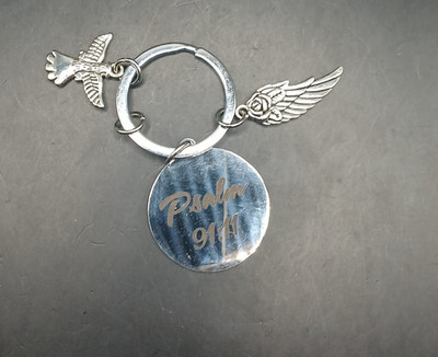 Angel Protection Religious Psalm 91:11 Wings Keychain