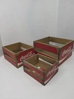 Coca-Cola Wooden Crate 9x8 7x6 6x5 Nostalgia Home Decor Vintage Look Red White