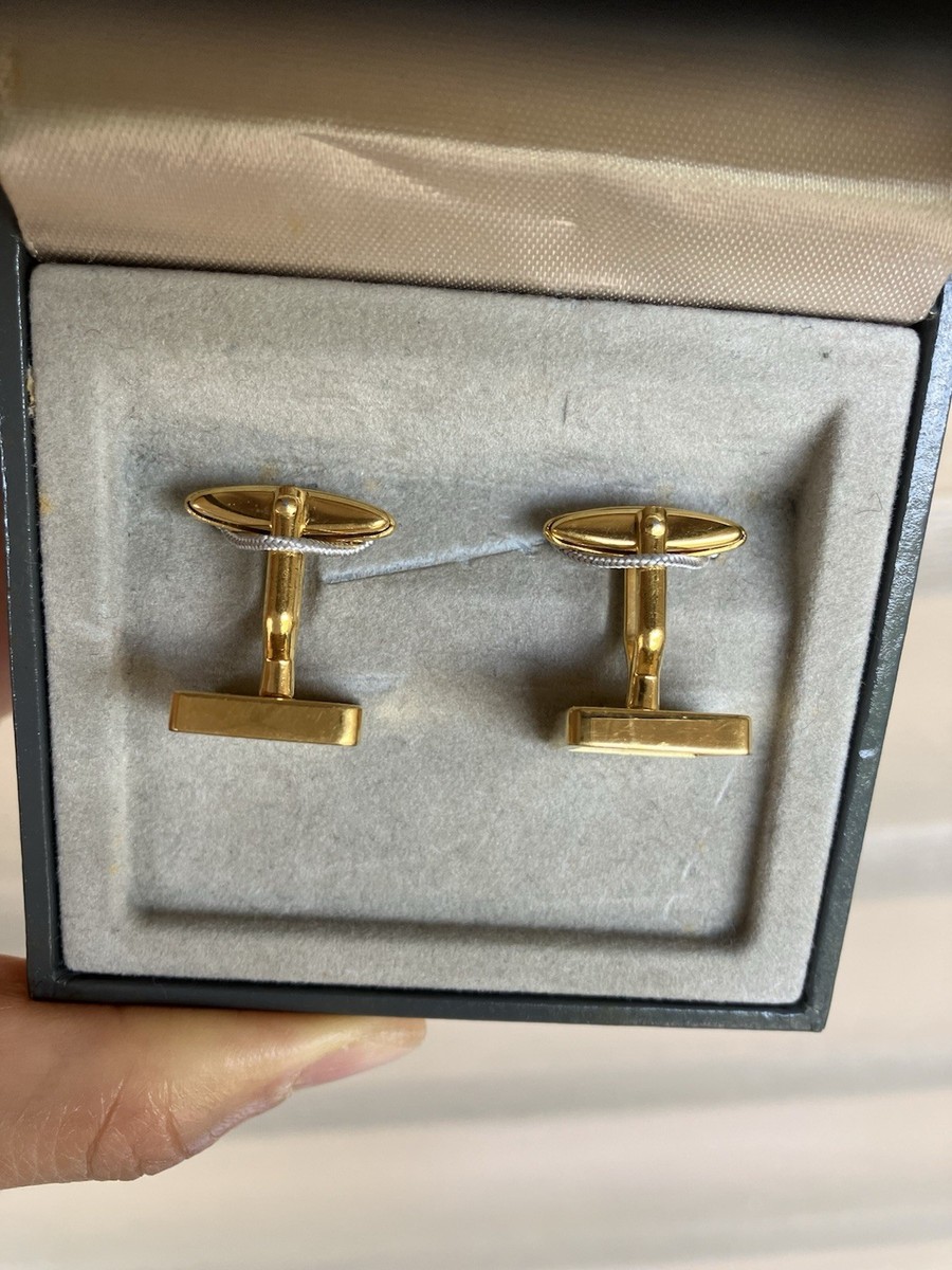 Gold & Silver Tone Dunhill Square Cufflinks | eBay