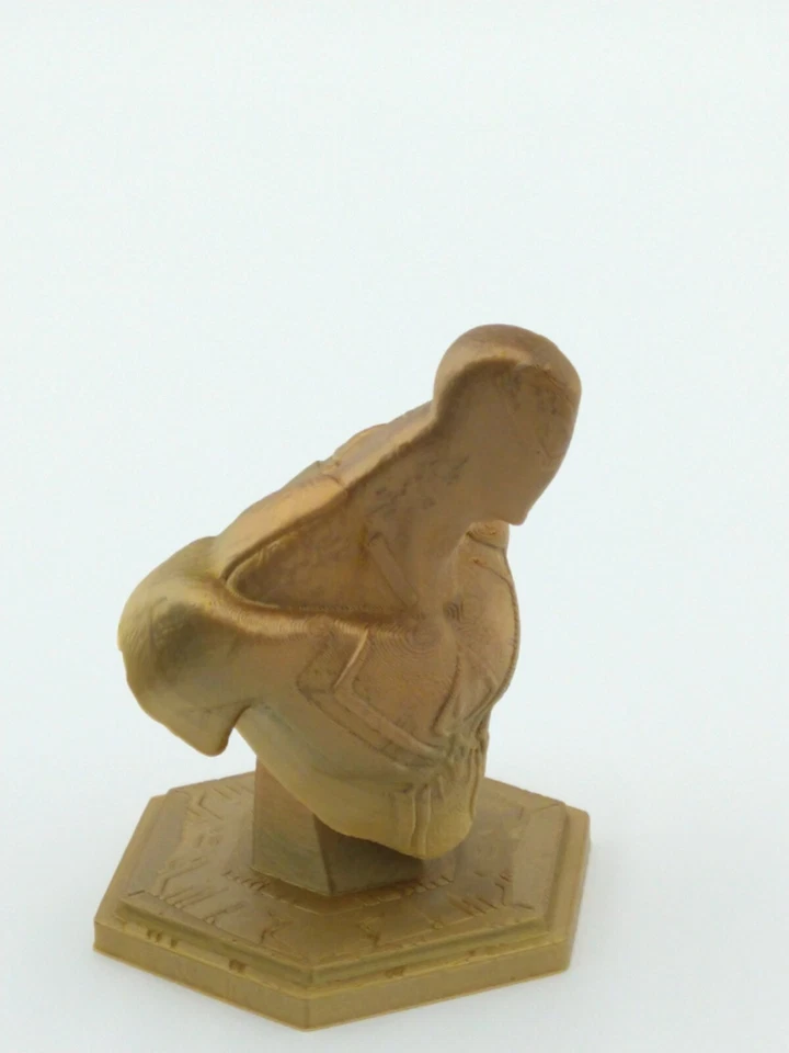 ESTÁTUA BUSTO DO HOMEM-ARANHA 2099 arco-íris metálico impresso em 3D - Imagem 3 de 4